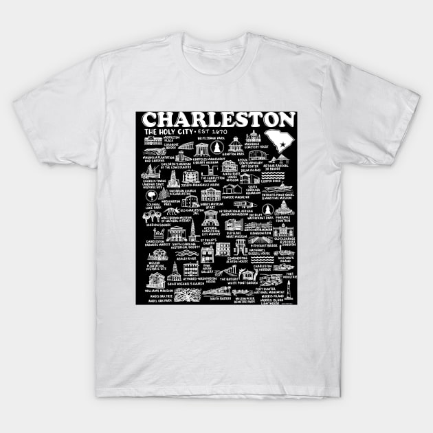 Charleston Map T-Shirt by fiberandgloss